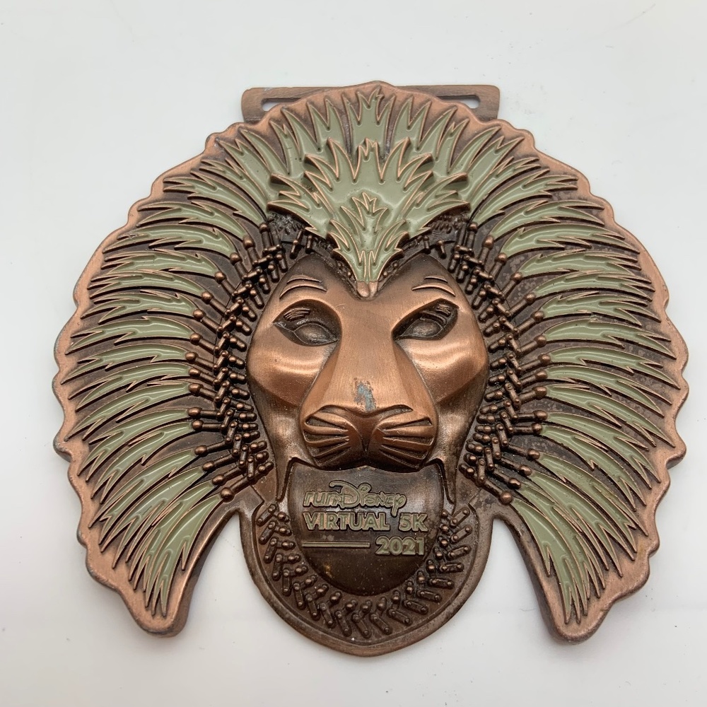 Disney runDisney The Lion King Musical Virtual 5K 2021 Collectible Medal